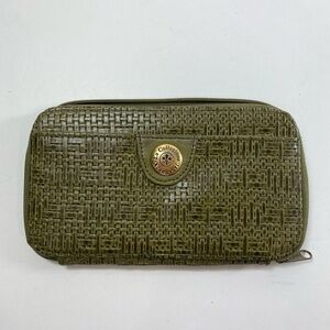 La Collezione Accessories Green Zip Closure Wallet